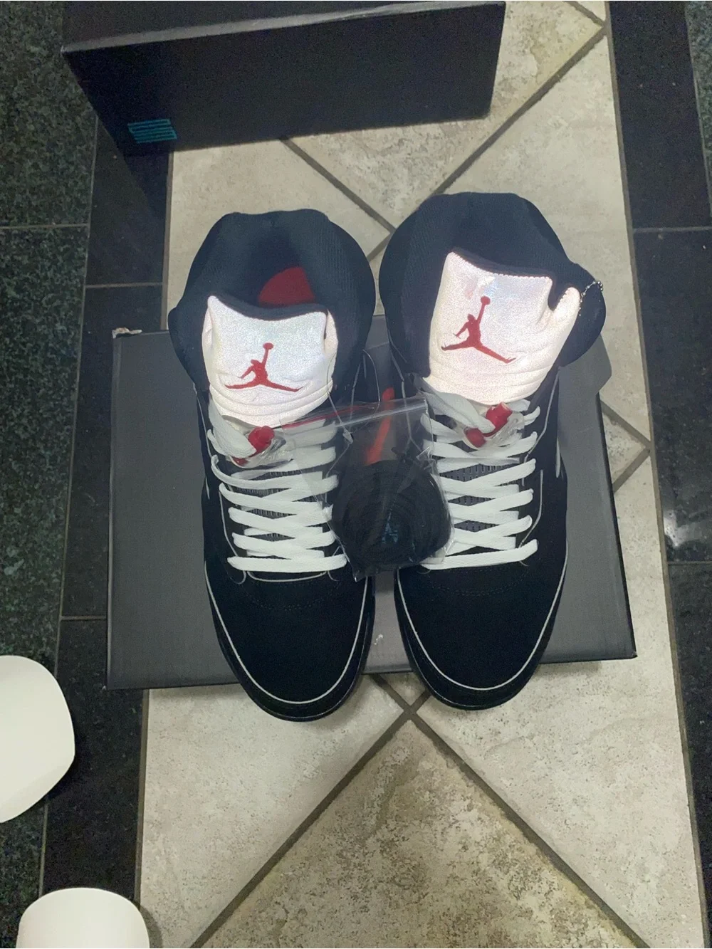 Jordan Black/Light Blue Men’s Sneakers
